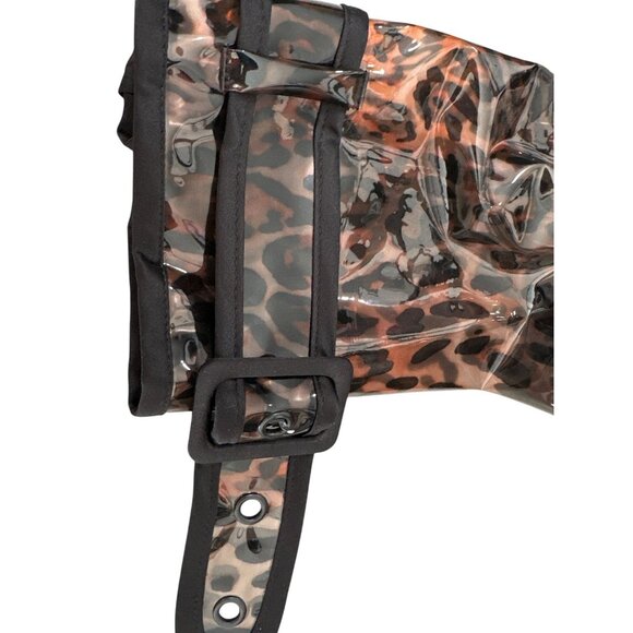 LOBA Pamela Trench Coat in Leopard Small New Womens Rain Jacket - Picture 9 of 13